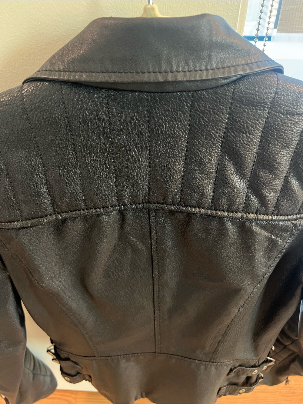 Zara Black Genuine Leather Motorcycle Jacket - Small - Picture 7 of 9